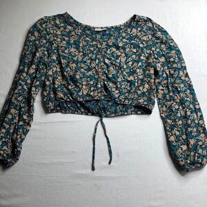 So‎ Women's Floral Flowers Crop Top Size XL